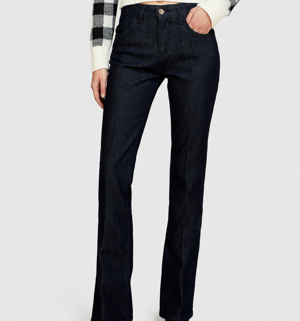 Flare fit Cannes jeans - women's bootcut & flared jeans - Dark Blue | Sisley image number 4